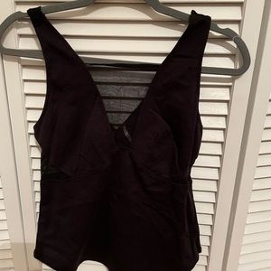 Free people Black peplum tank top